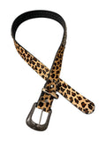 LEOPARD STUDDED BELT