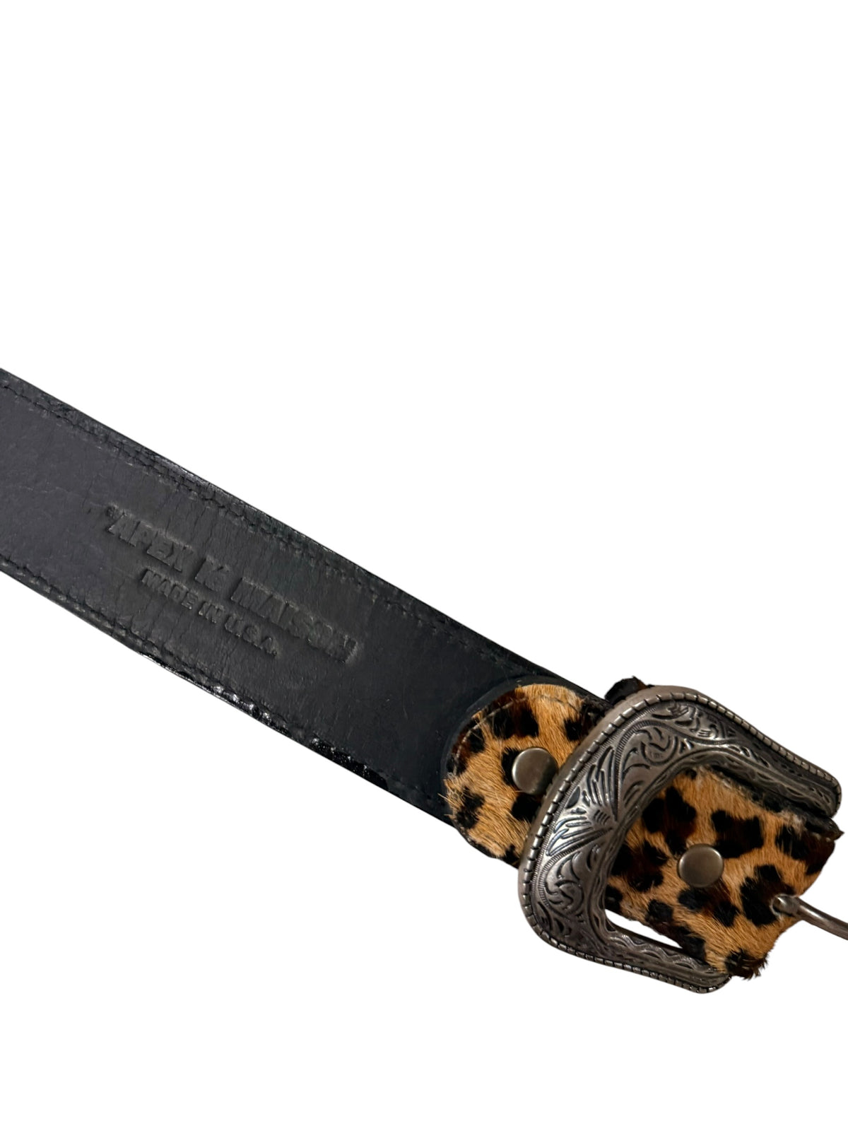 LEOPARD STUDDED BELT